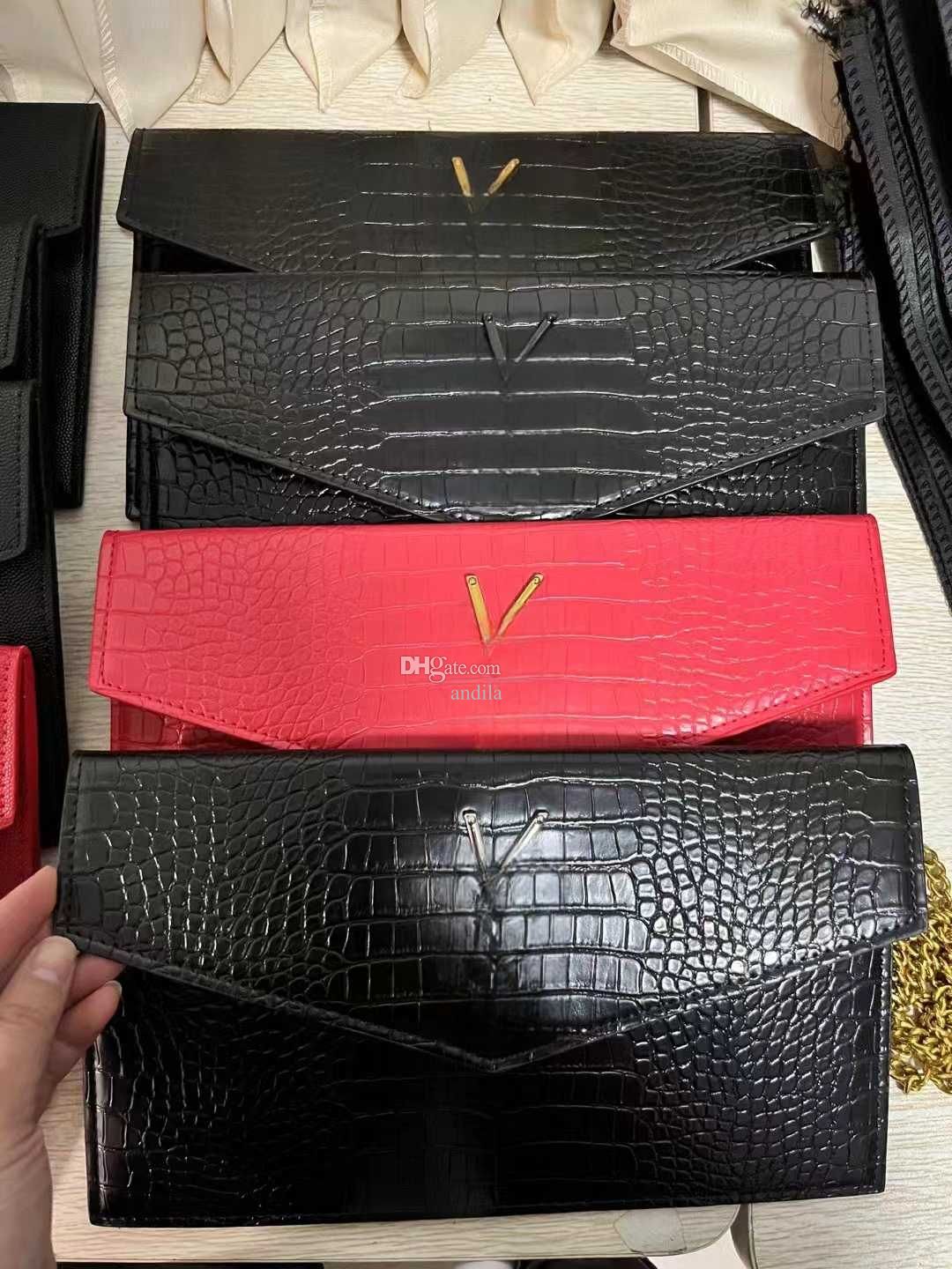 Crocodile leather Black gold LOGO