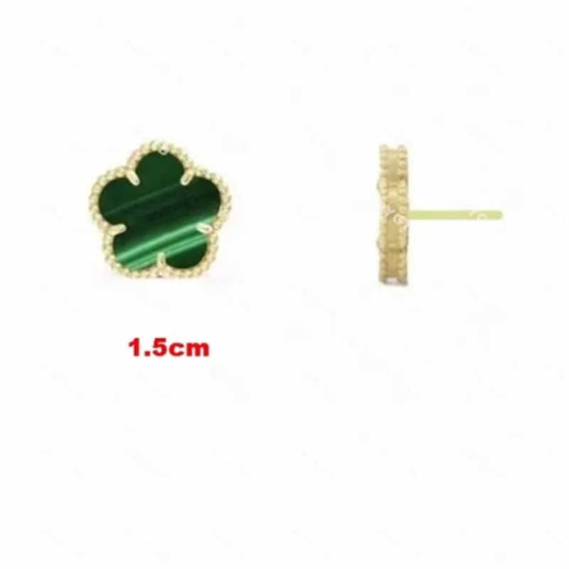 Single Flower Earrings Green-Yellow Go