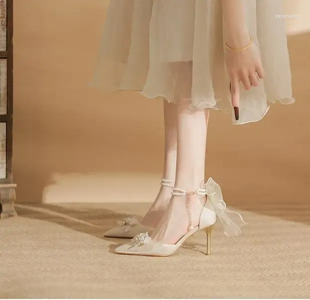 Beige 8cm heel