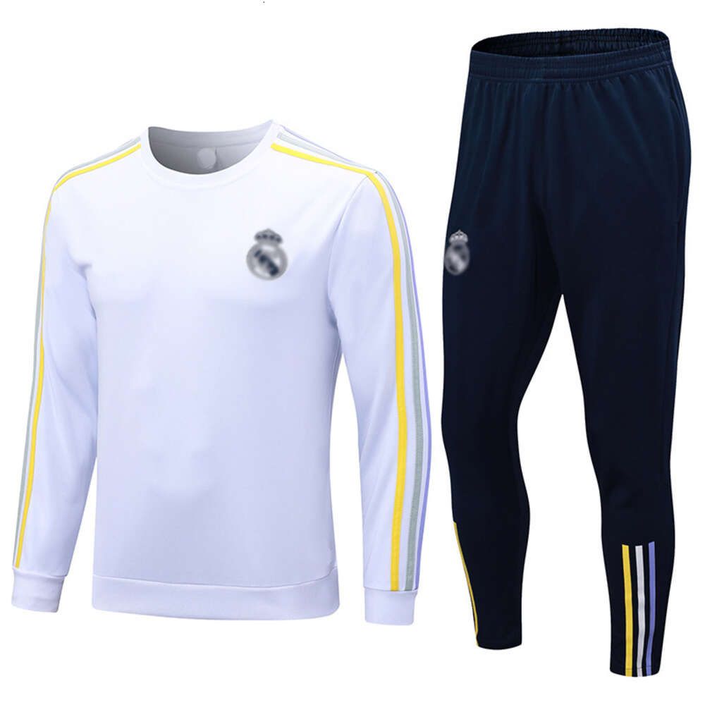 2324 Real Madrid White Round Neck