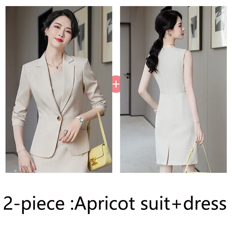 Apricot suit dress