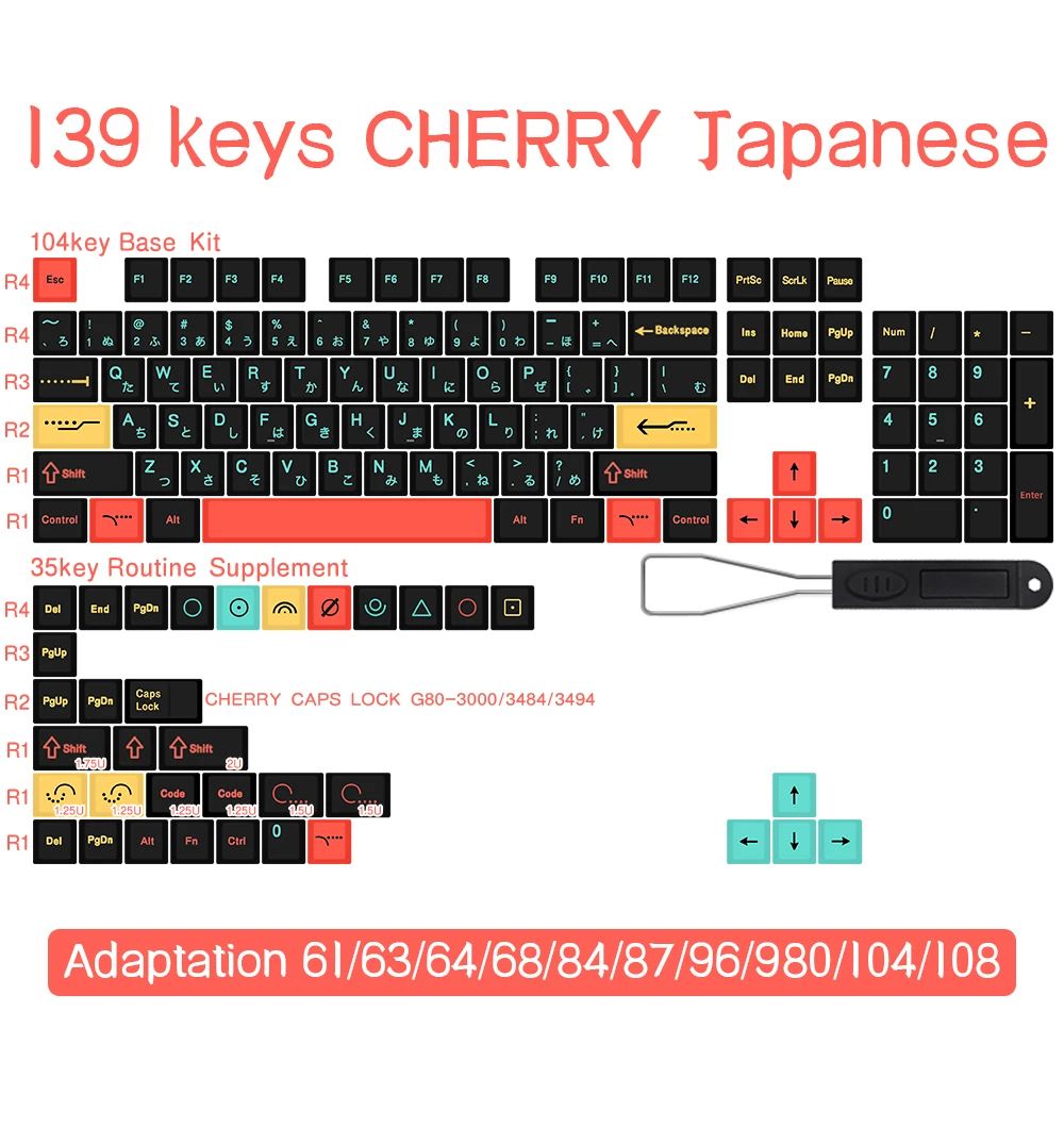 Kolor: 139 kluczy japoński