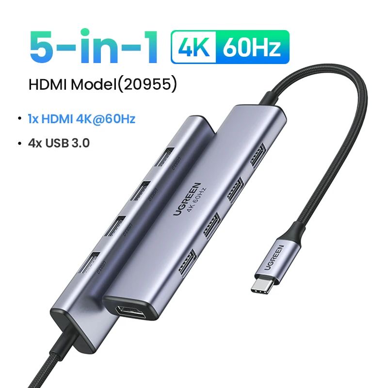 Color:5-in-1 HDMI Hub