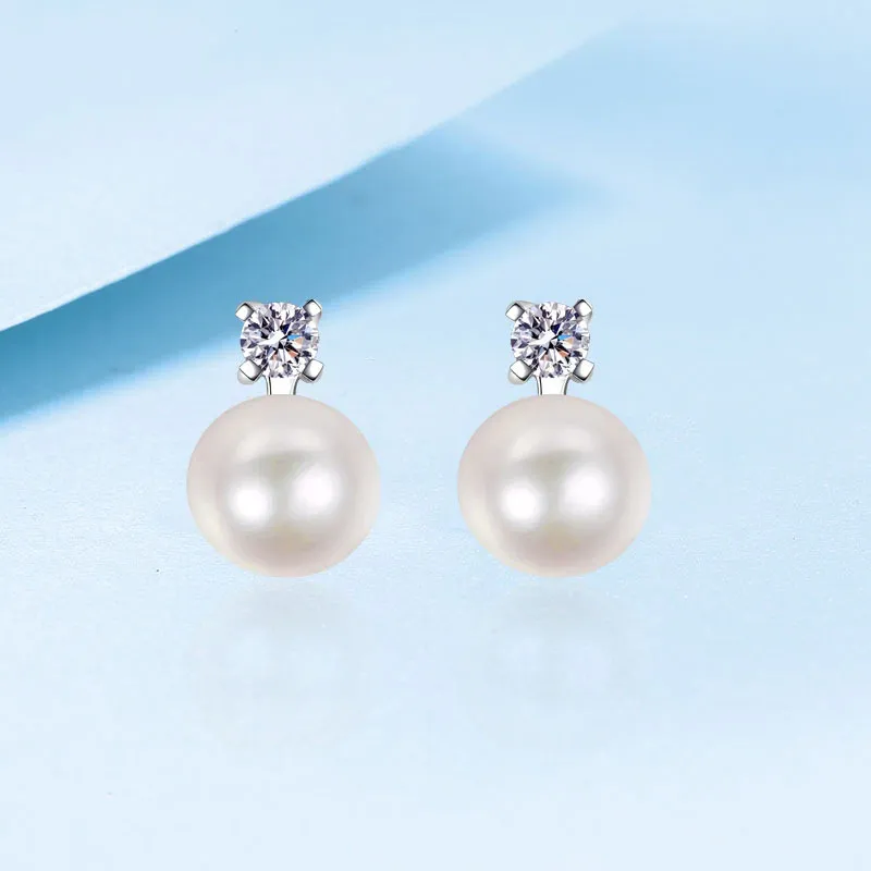 8-9mm Moissanite Earring 0.3ctx2pcs