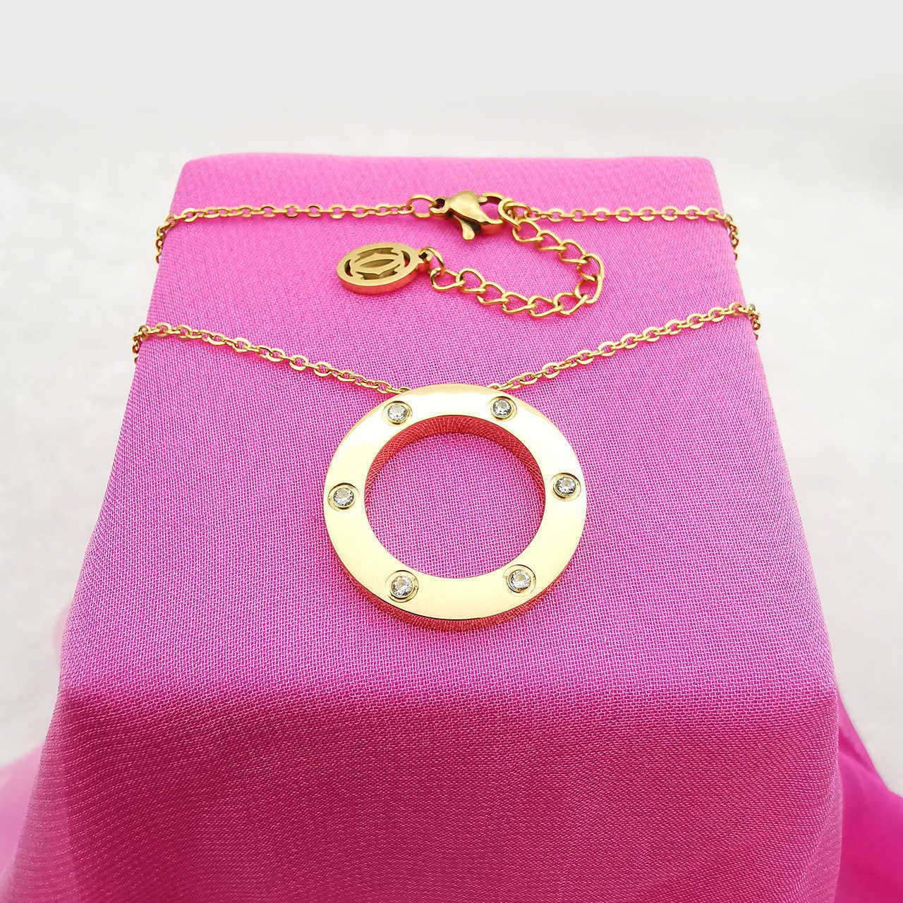 Kj Gold 6 Diamond Ring Necklace