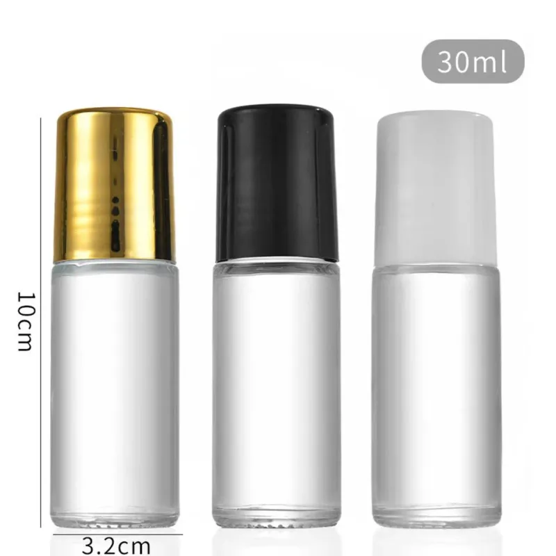 Black cap 30ml Clear Bottle