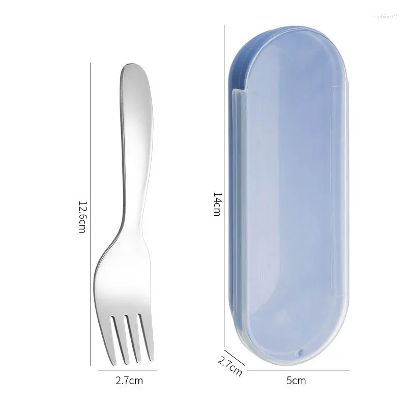 Fork with blue box