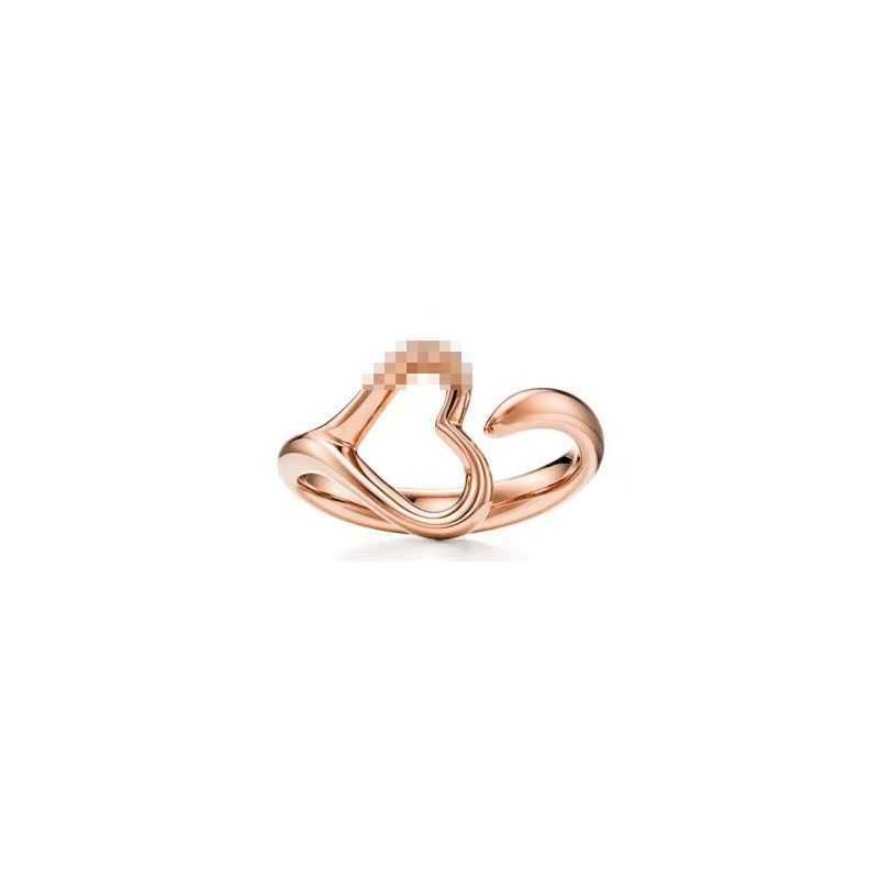 Rose Gold Open Hollow Heart