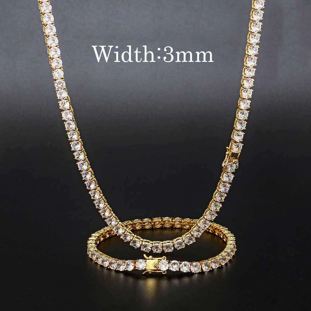 3mm-Gold-Cha003-Chain 16inch（40.64cm）