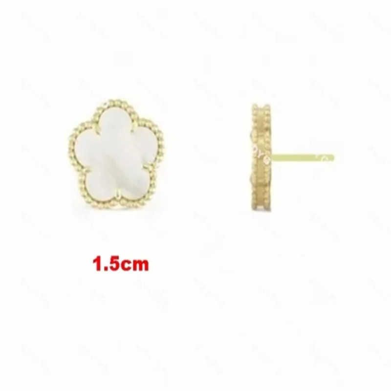 Single Flower Earrings White-Yellow Go