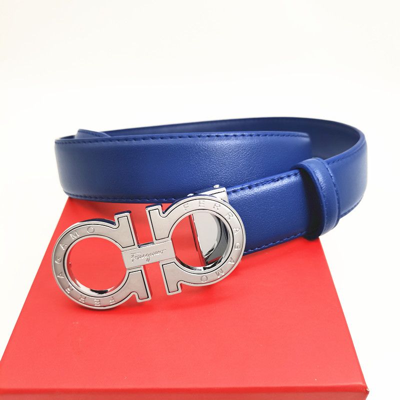 Blue belt + silver buckle