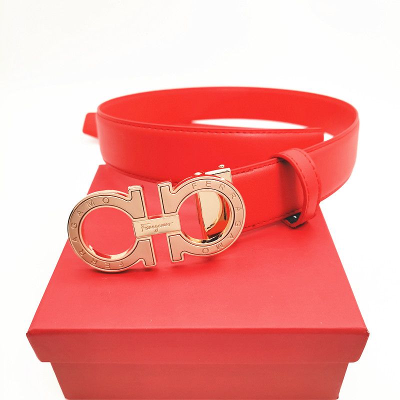 Red belt + gold buckle