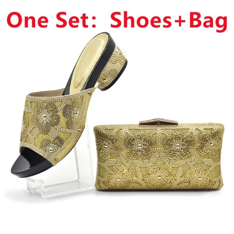 Gold  Shoes and Bag