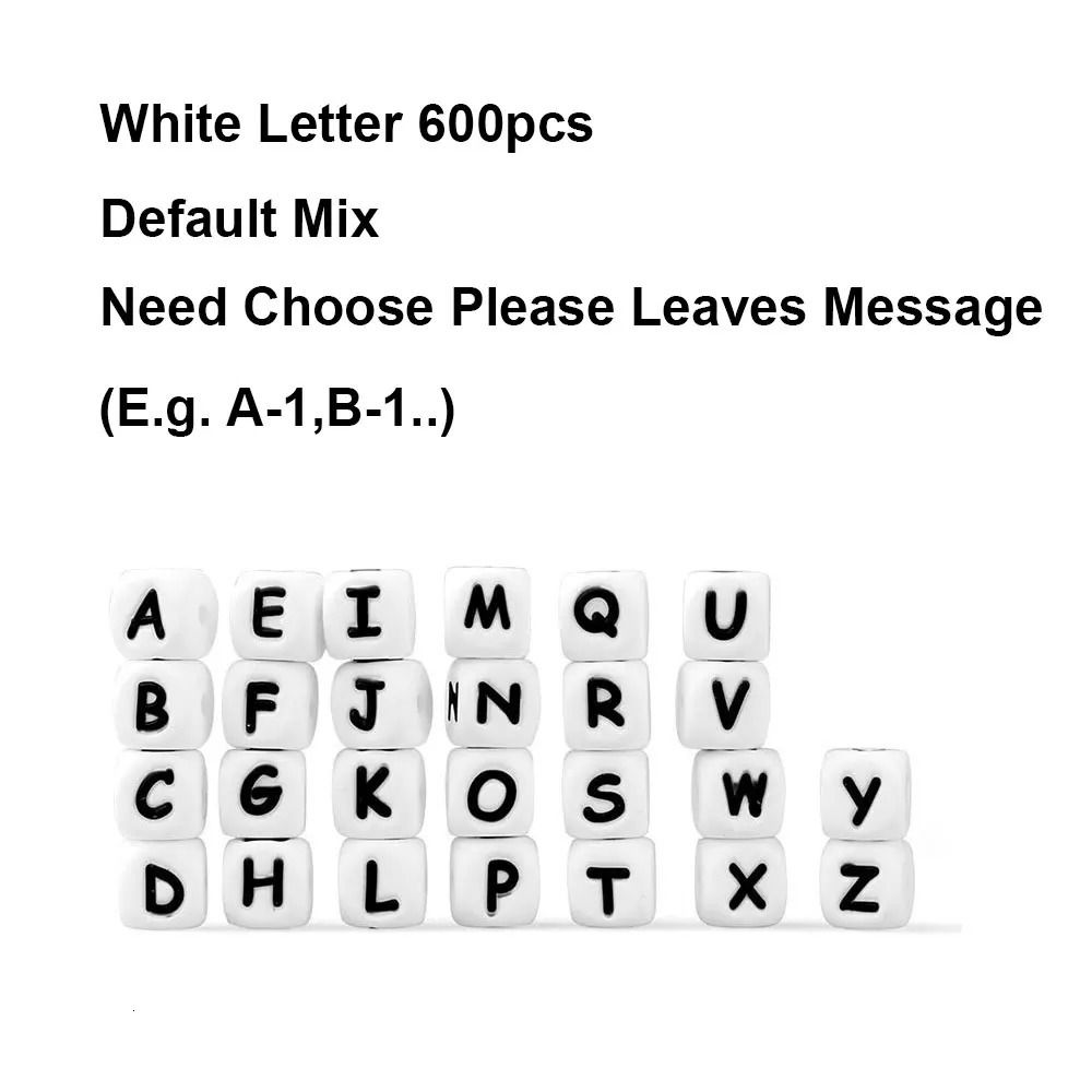 600pcs Mix Letter8