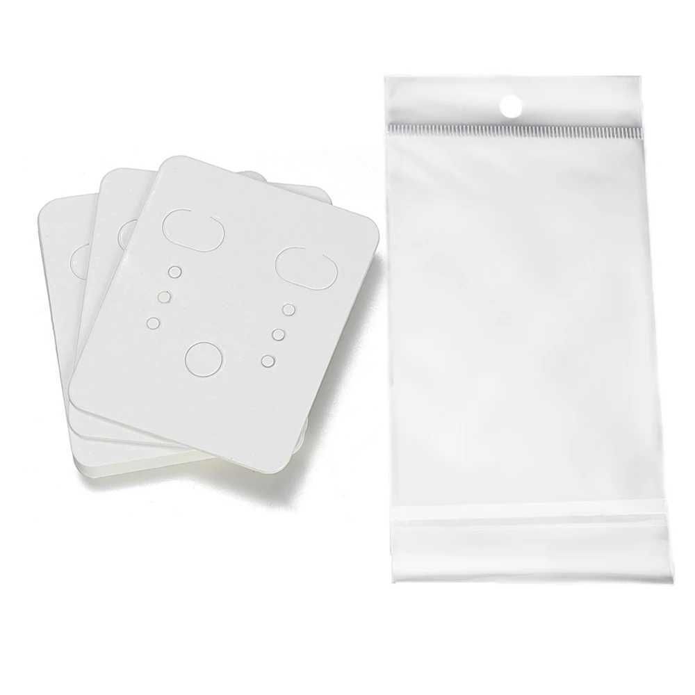 3.8x2.8 cm White-50 tarjetas y 50 bolsas