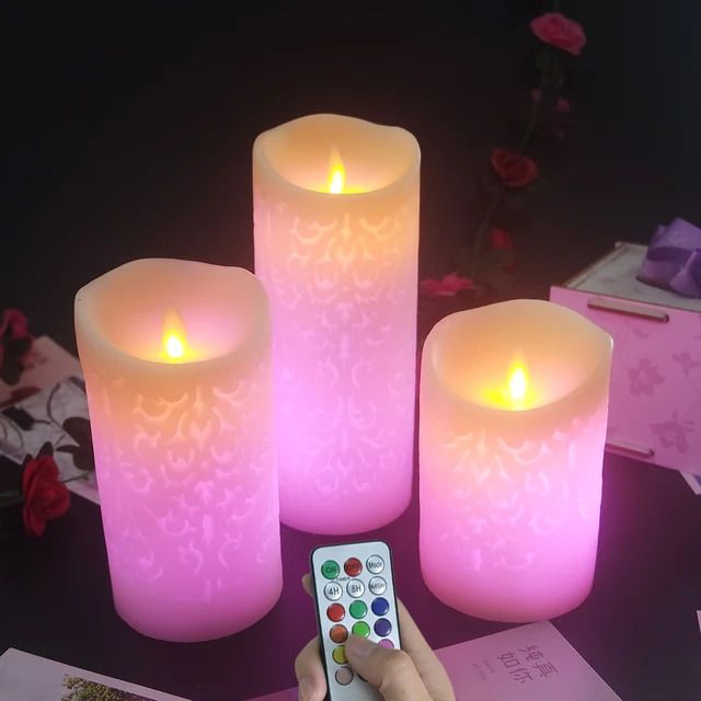 3pcs Candle 1 télécommande