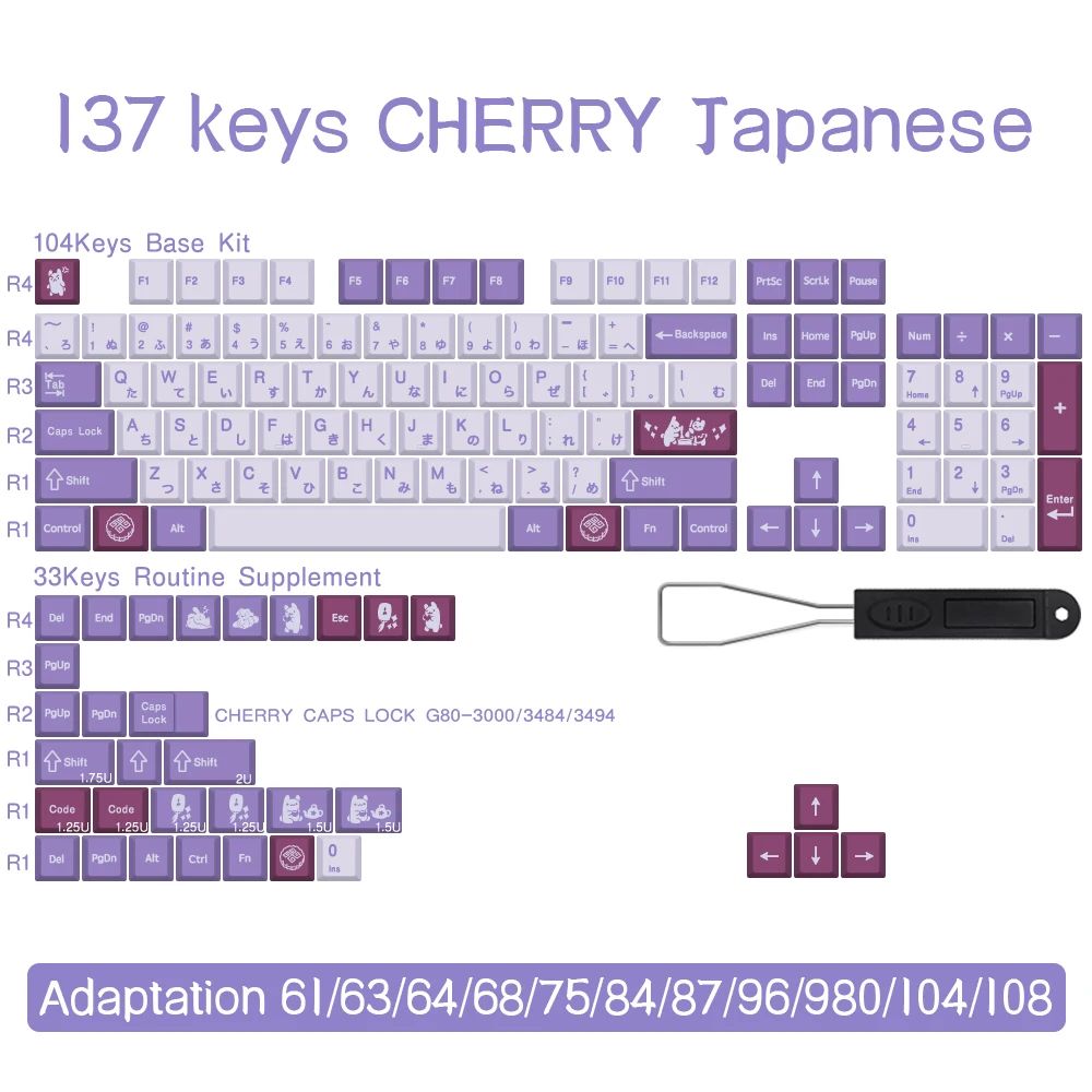 Couleur:137 touches japonaises