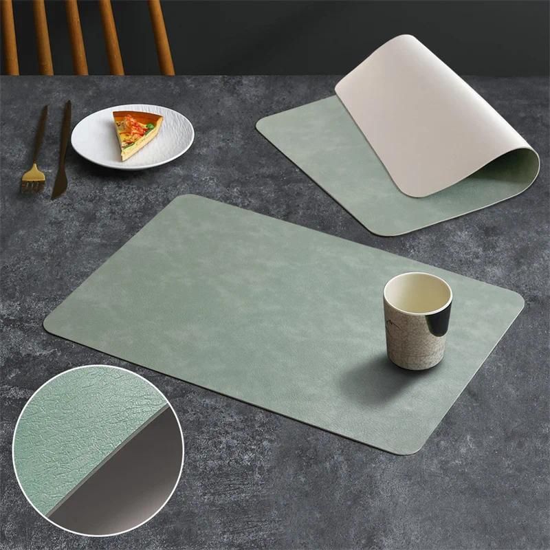 1PCS Placemat Green Ivory White