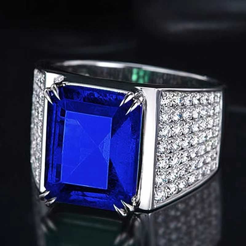 Volledige diamantblauwe diamant wit goud-a