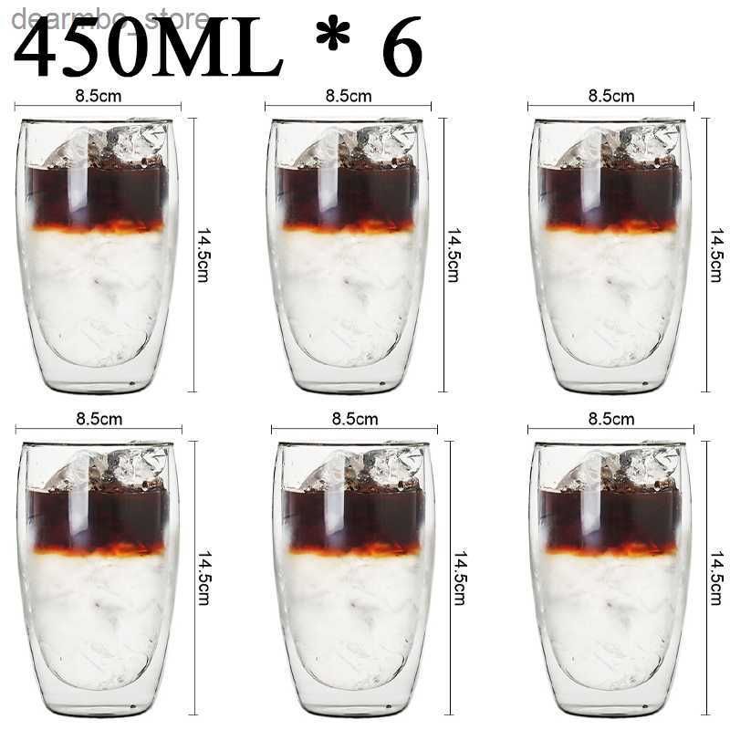 Tasse 6pcs 450 ml de verre