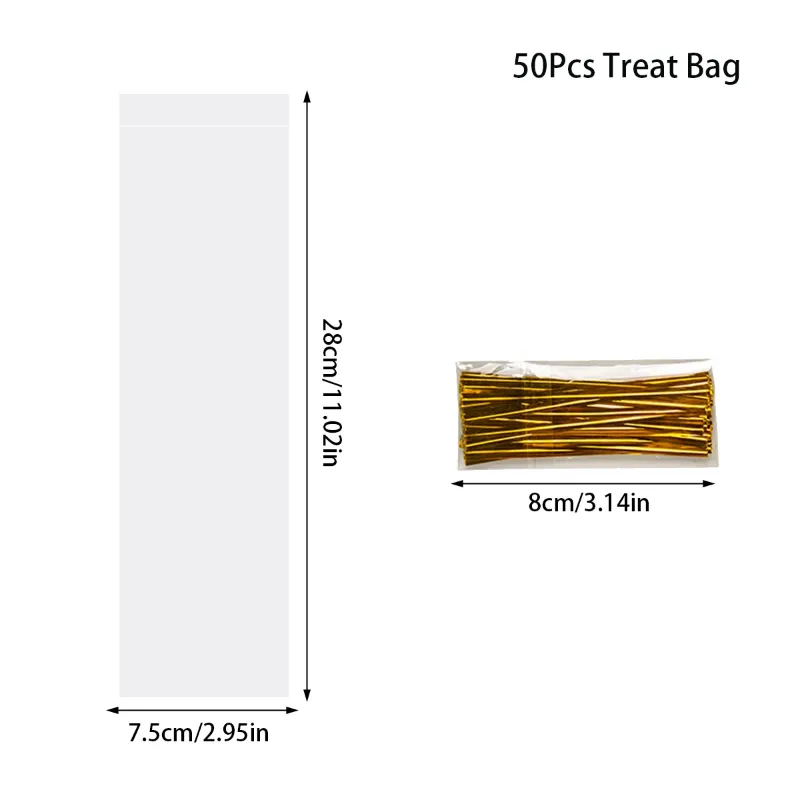 Lollipop -väskor 50st 28x7,5 cm