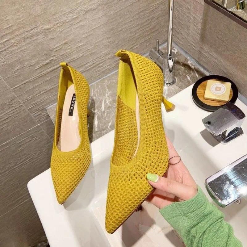 Thin heel yellow 5cm