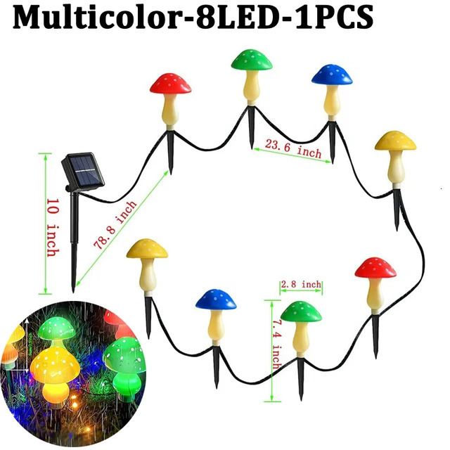 Çok renkli 8Led-1pcs