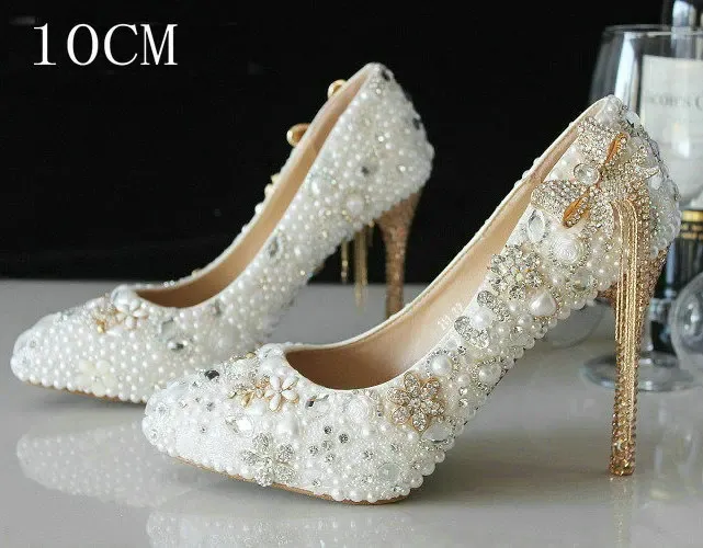 White 10CM Heel