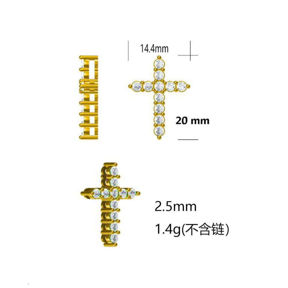 2.5mmクロスペンダント（ホワイトゴールド