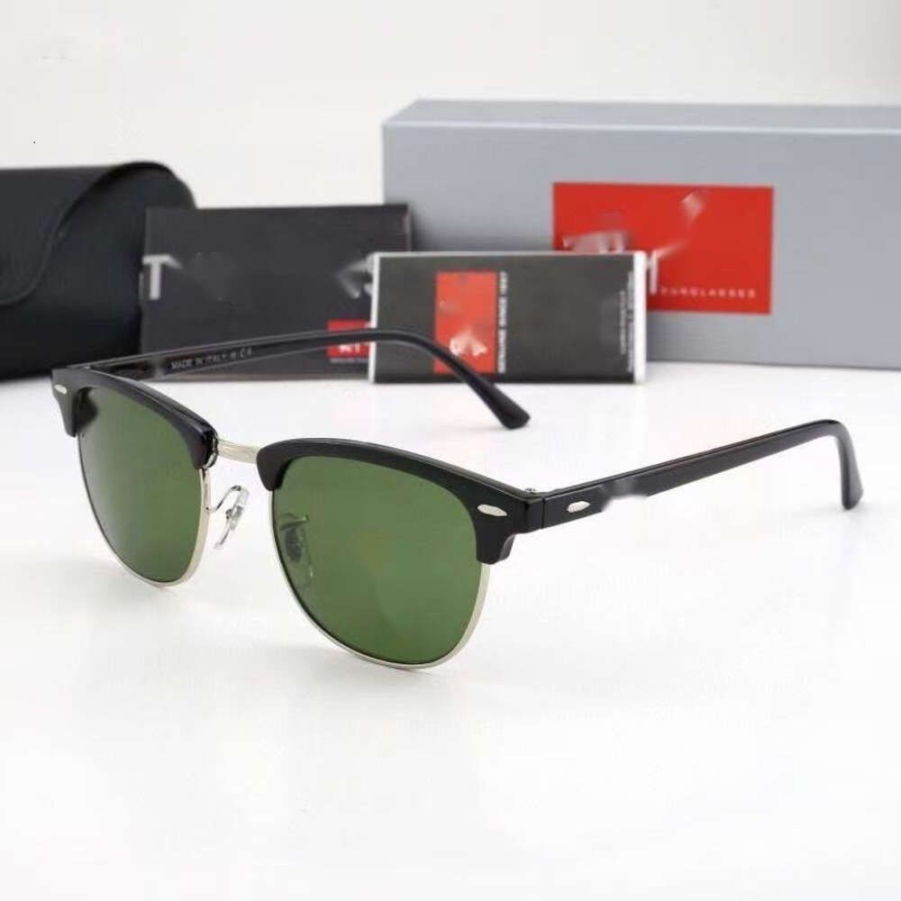 Silver Black Frame Dark Green