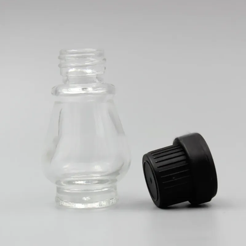 10 ml glas svart mössa