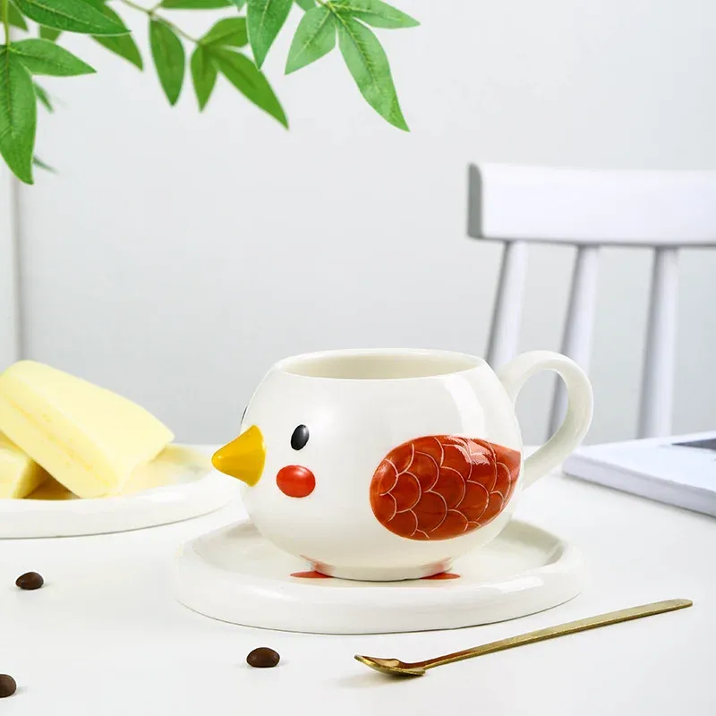 Bird coffee cup set