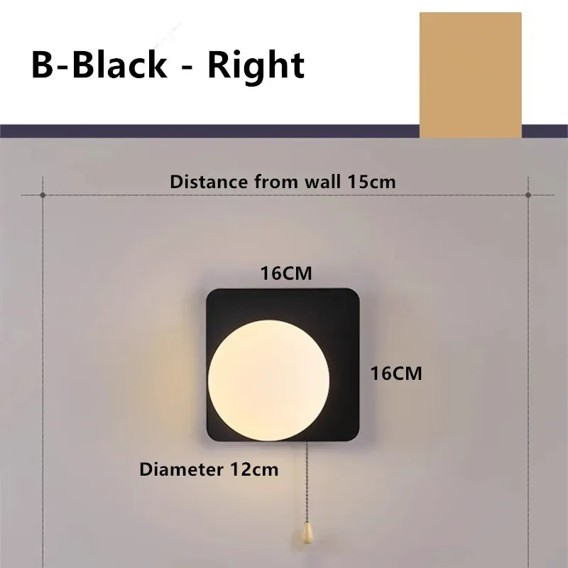 Теплый белый (2700-3500k) B-black-справа