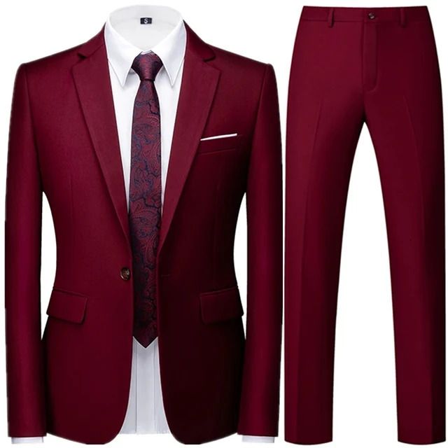 1 Button Wine Red