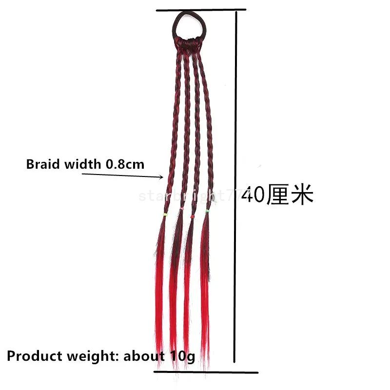 Candy Color Girl Wig Hair Rope for Kids Sweet view 3