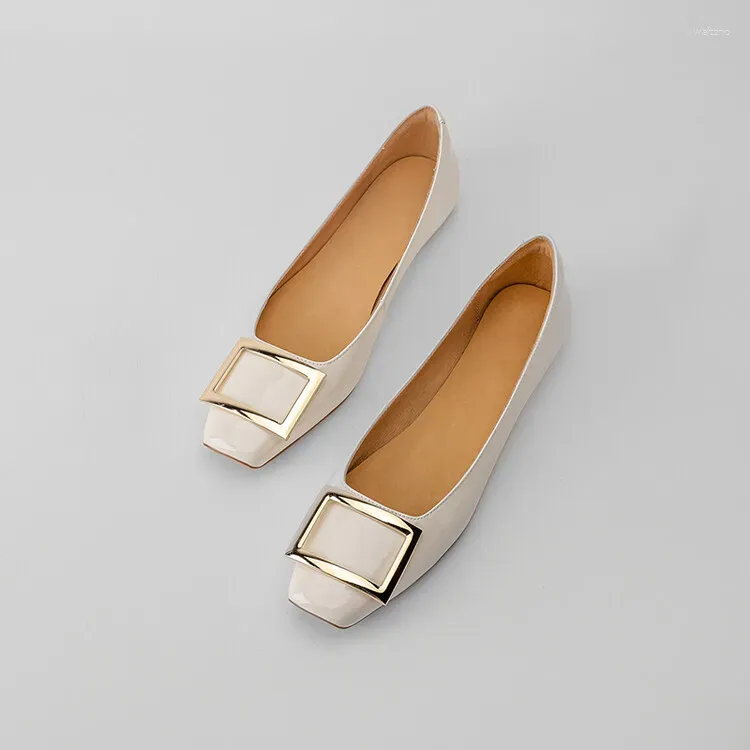 Beige Flat Shoes