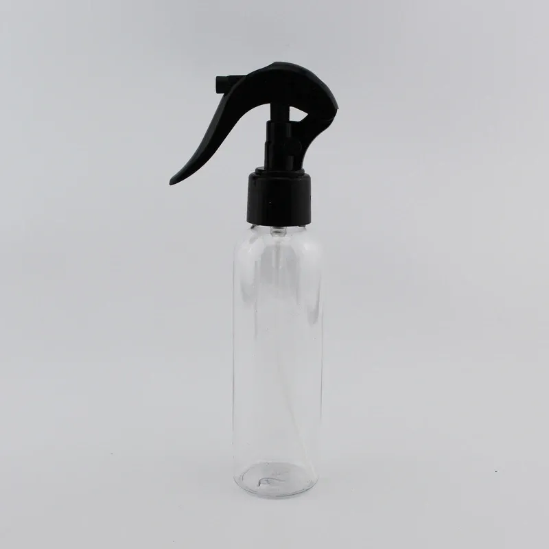 120 ml de garrafa clara de plástico preto