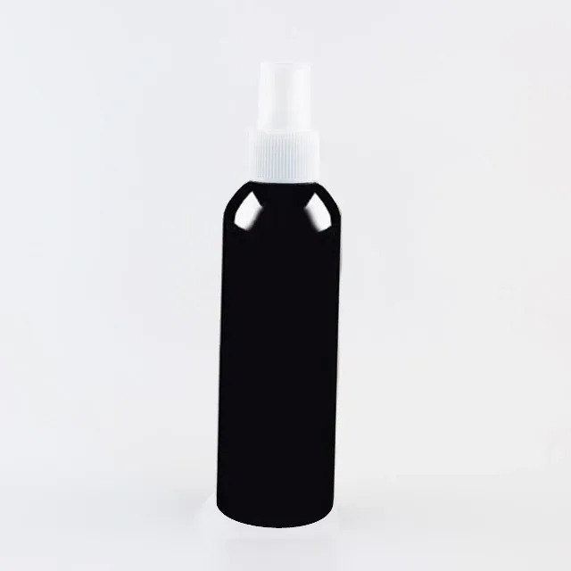 Bottiglia di plastica nera da 200 ml bianca
