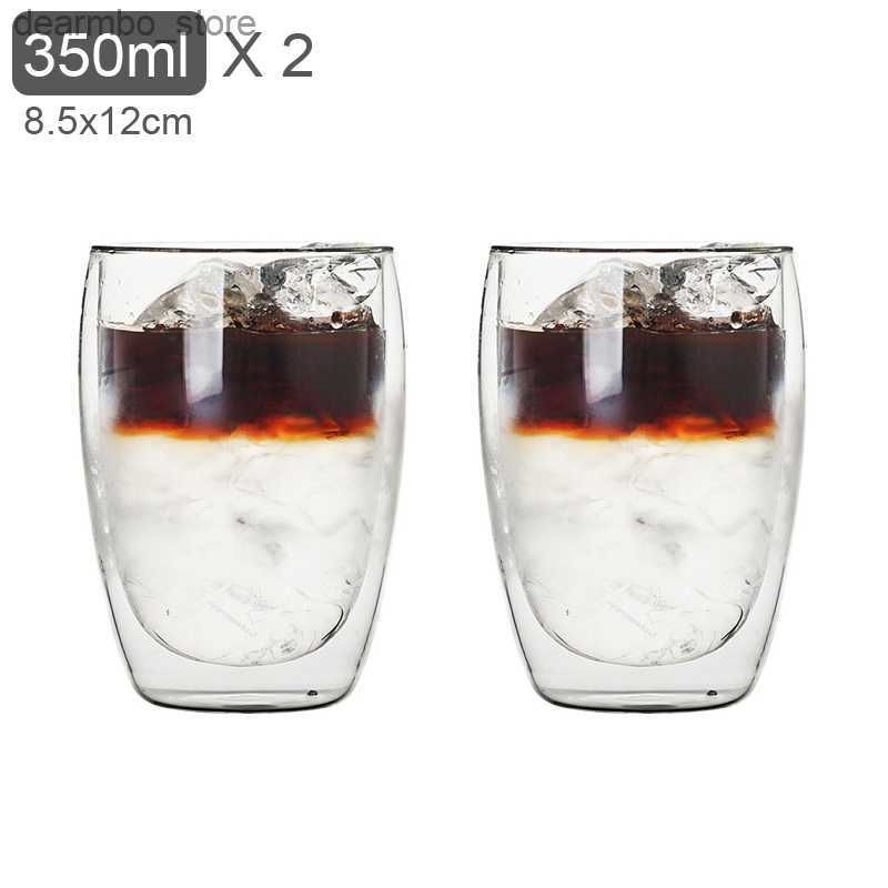 2pcs 350 ml-verre tasse