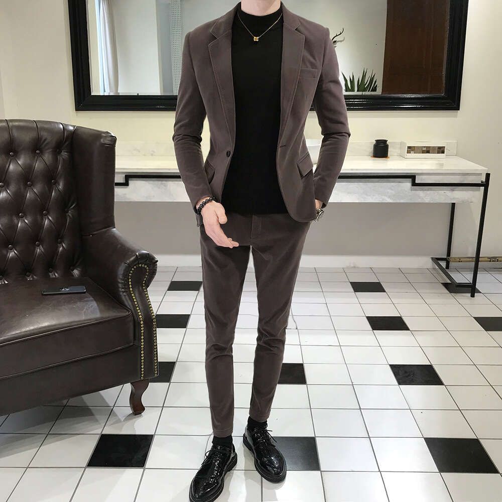 Grey Brown Suit
