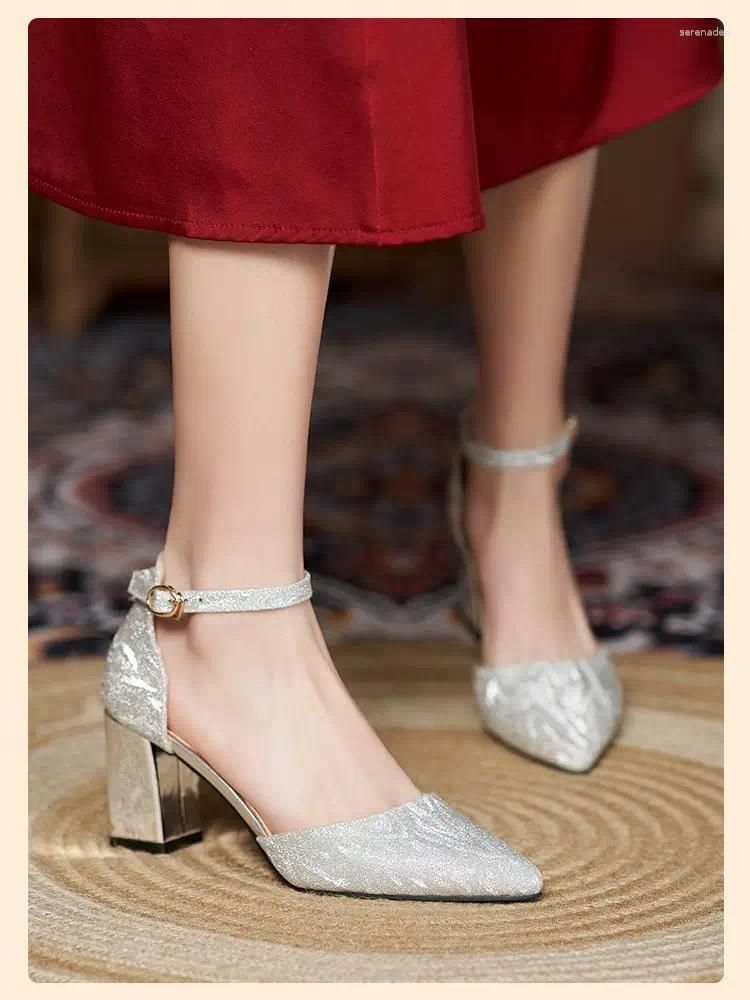 Silver 7cm heel