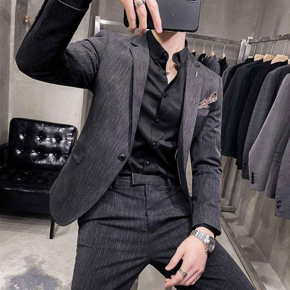 Dark Gray Single Piece Suit Tie