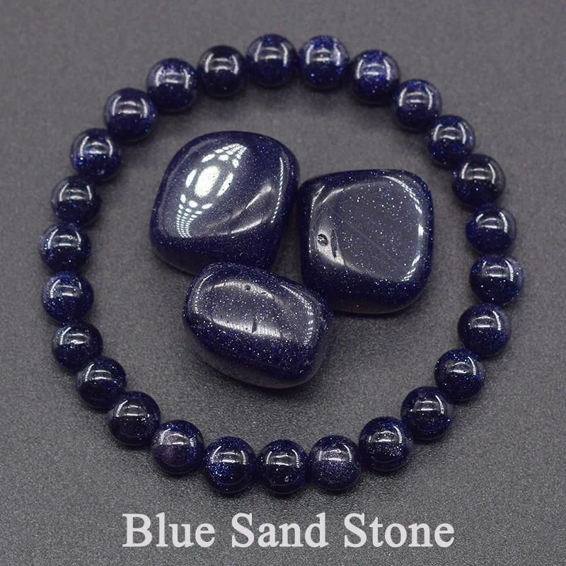 Perles de 6 mm 17 cm (6,69 pouces) 27 Sable bleu