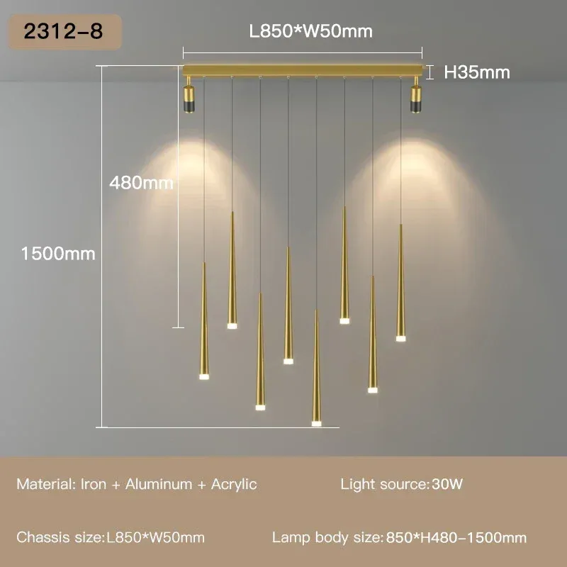 AC220V 3 Luz de cores Gold-2312-8