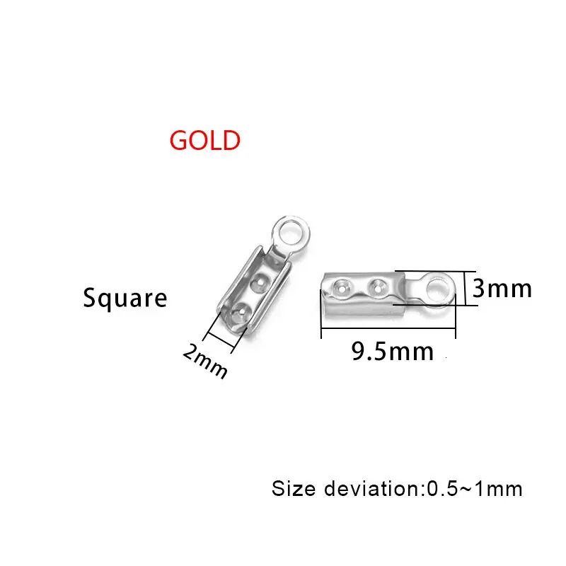 Ouro quadrado 2mm10pcs