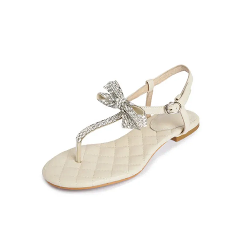 Beige Flat Sandals