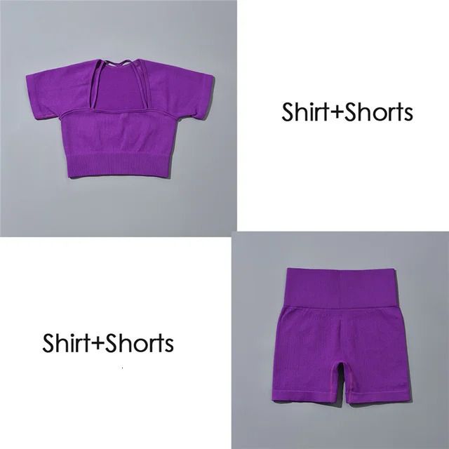 Purple Shorts Set