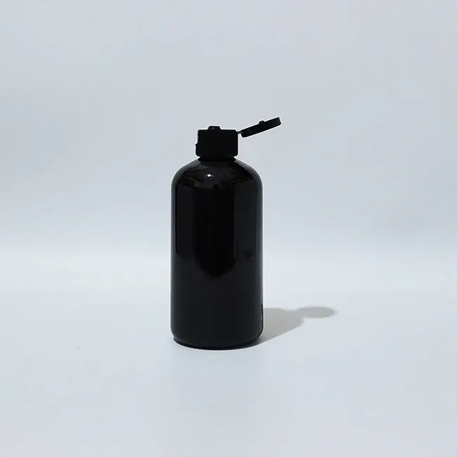 Bottiglia di plastica nera da 250 ml nera