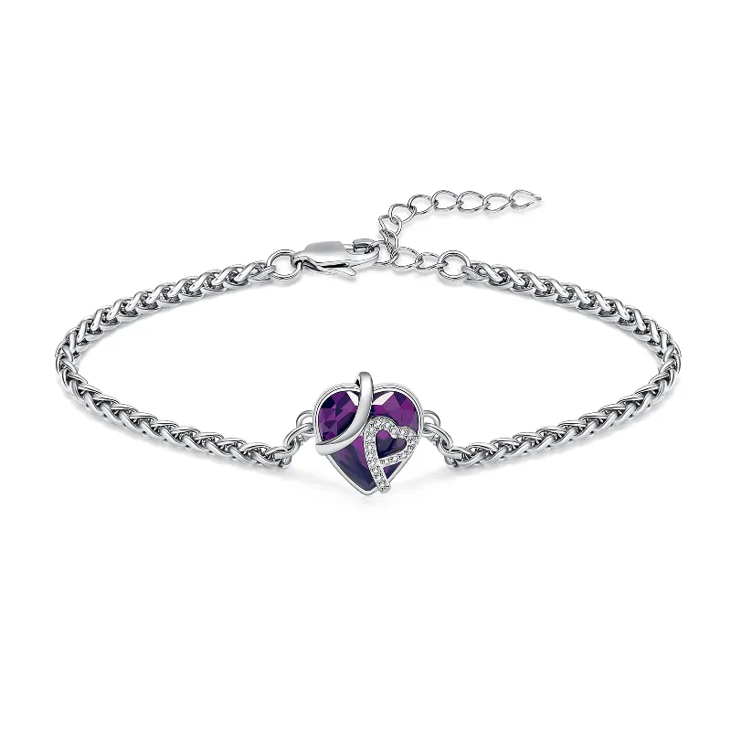 Bracelet Only Silver with Purple