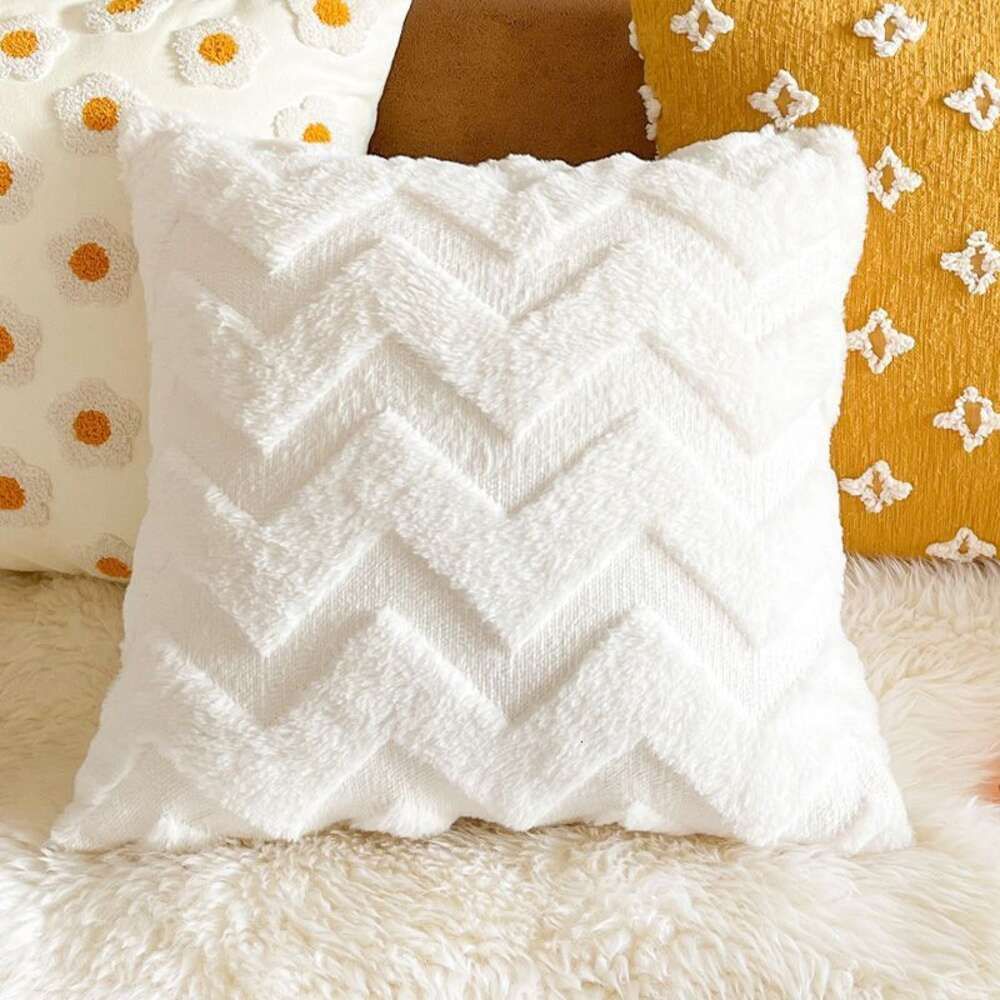 Geometrik Beyaz 45 x 45cm-Pillow Kılıf